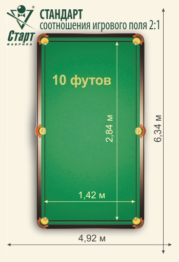 Бильярдный стол ОЛИМП 10 футов