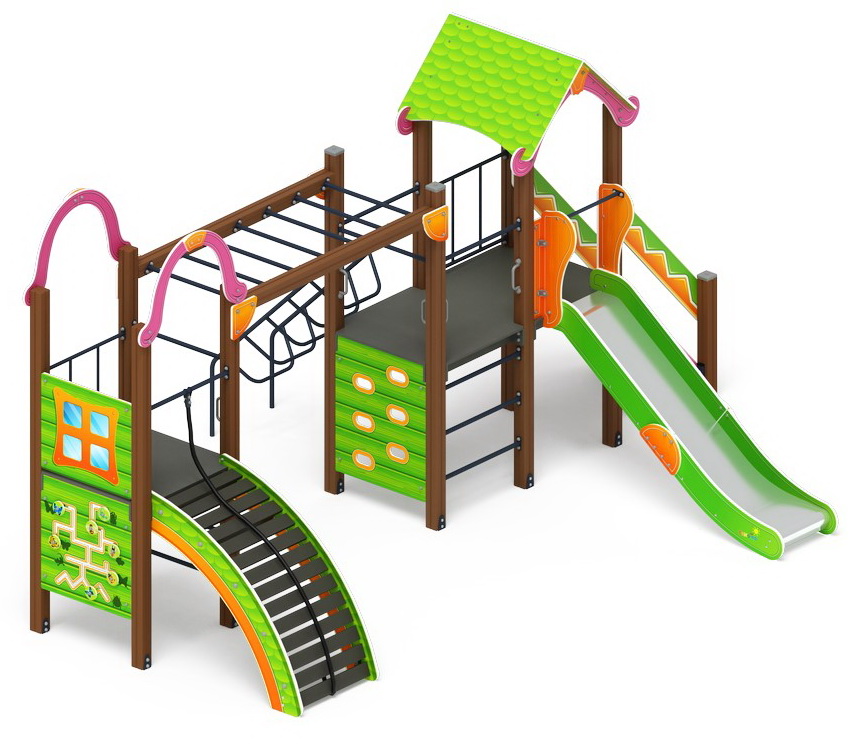 ЛУКОМОРЬЕ детский игровой комплекс ДИК 2.25.09-01.С (Н=1200)