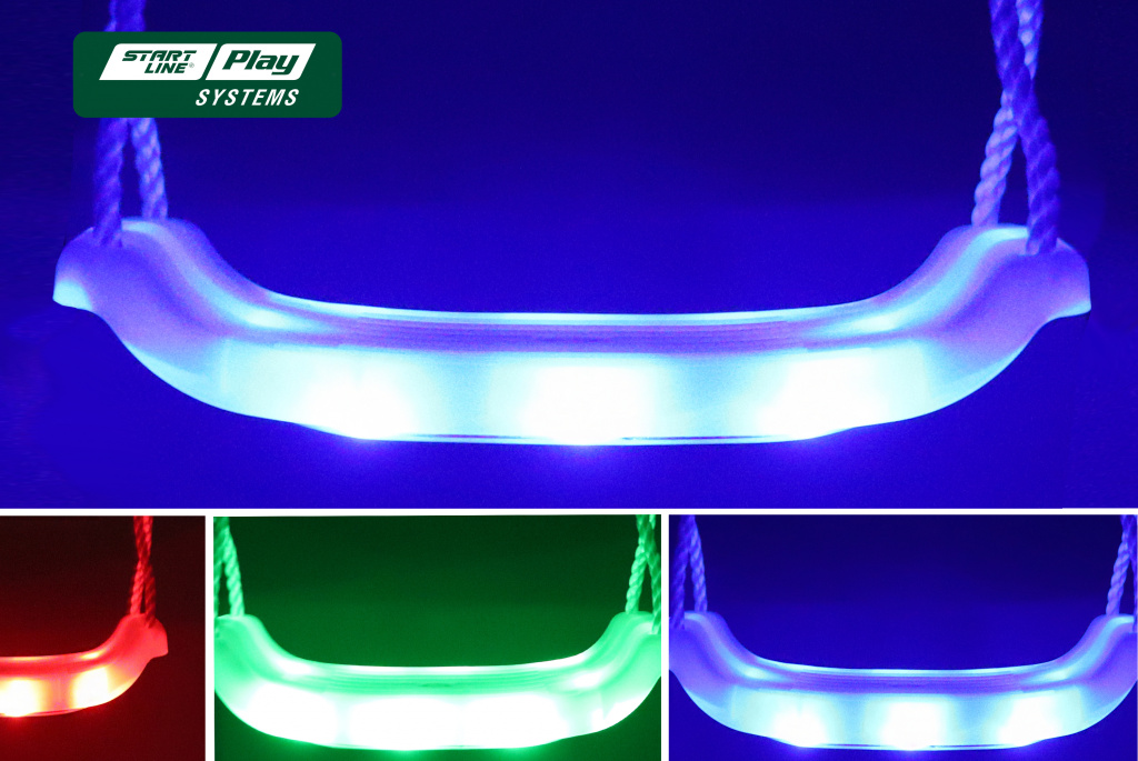 Cиденье для качели «лодочка» (белое) с подсветкой slp systems