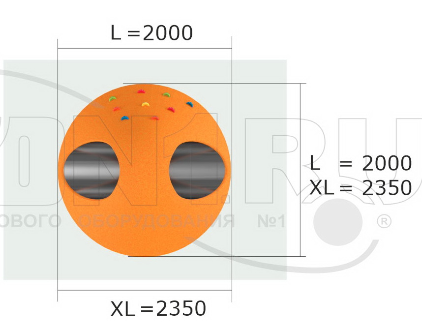 Резиновая 3D-фигура ZION Холм с тоннелем (для парков и детских площадок)