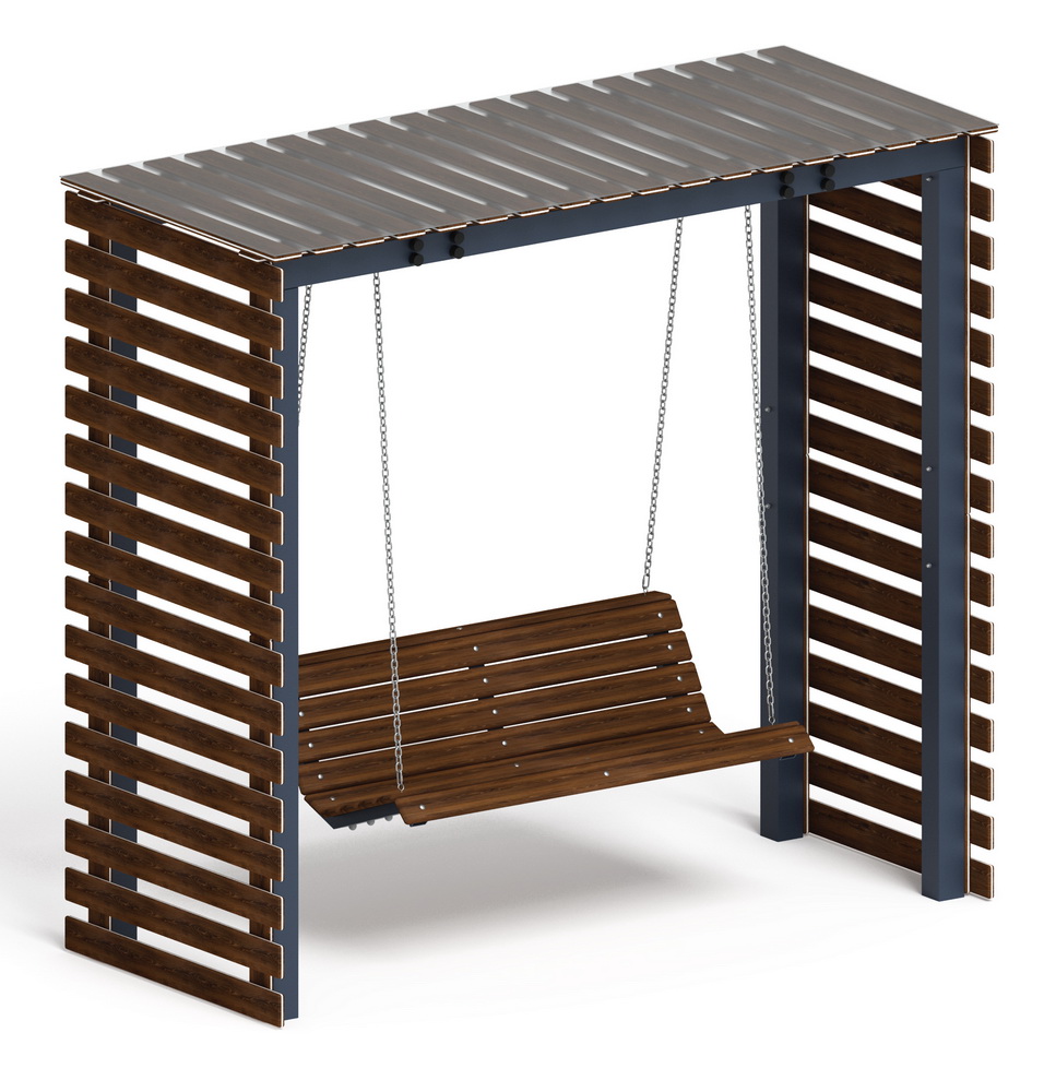 Пергола беседка с качелями МФ 78.05.01 /с поликарбонатом/