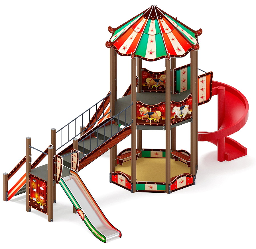 КАРНАВАЛ детский игровой комплекс ДИК 2.22.02-01 (H=2000, H=1200)