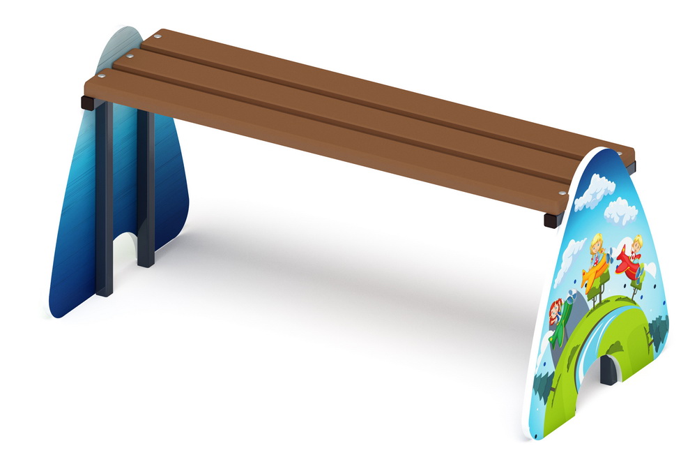 Скамья СОЛНЫШКО для детской площадки МФ 41.01.03