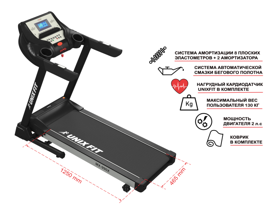 Беговая дорожка UNIXFIT ST-650P