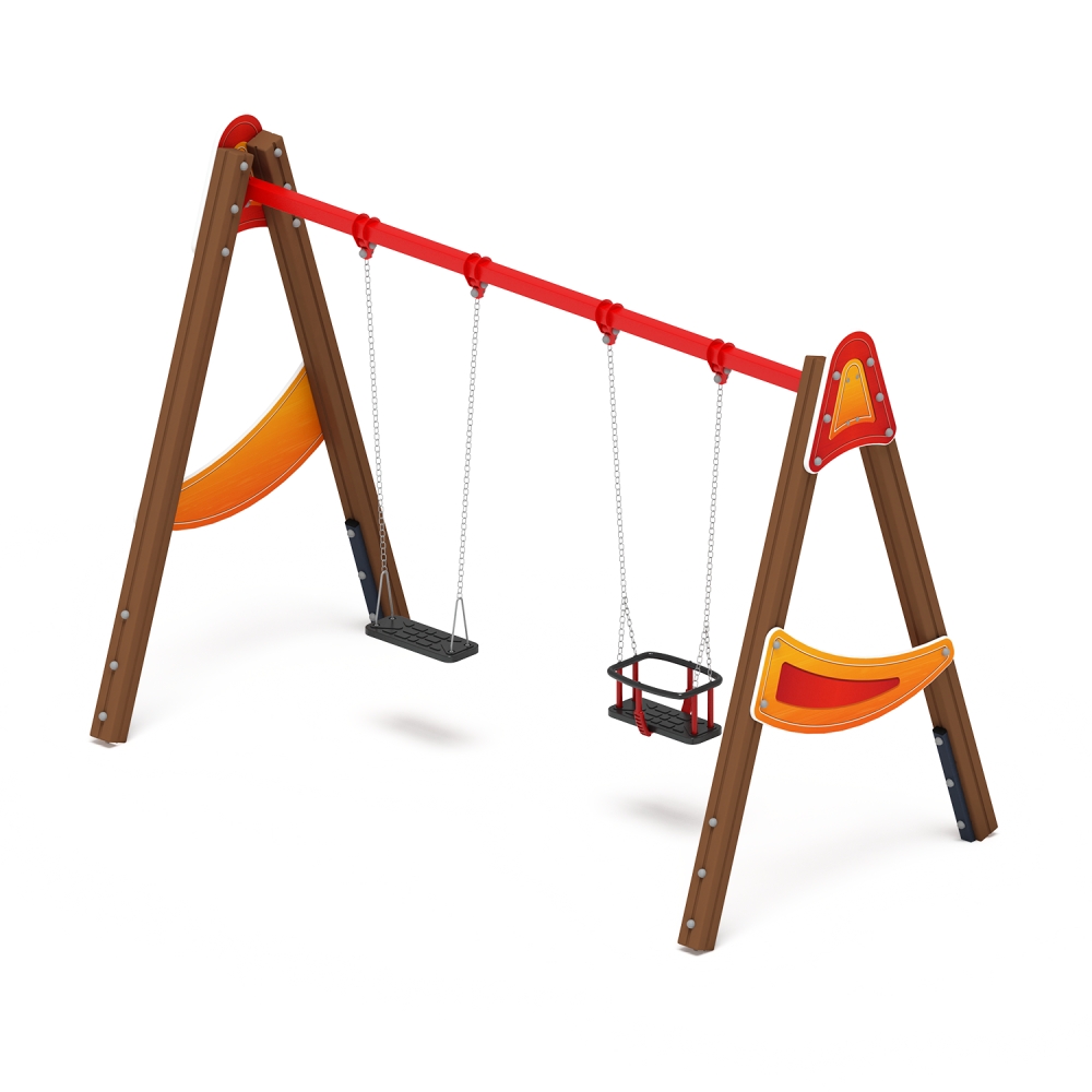 Качели Д2 двойные (Счастливое детство) ИО 12.Д.03.04.01-П