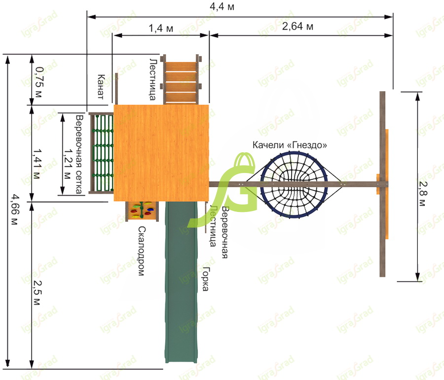 Детская площадка IgraGrad Панда Фани Nest