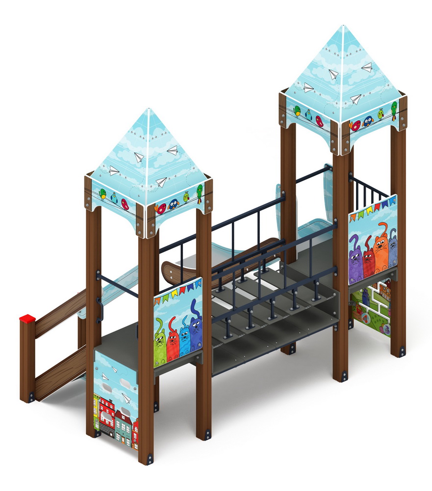 КОРОЛЕВСТВО (Коты) детский игровой комплекс ДИК 1.15.07-21 (H=900)