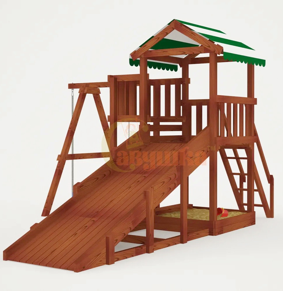 Детская площадка Савушка Мастер 1 (Махагон) 4 сезона