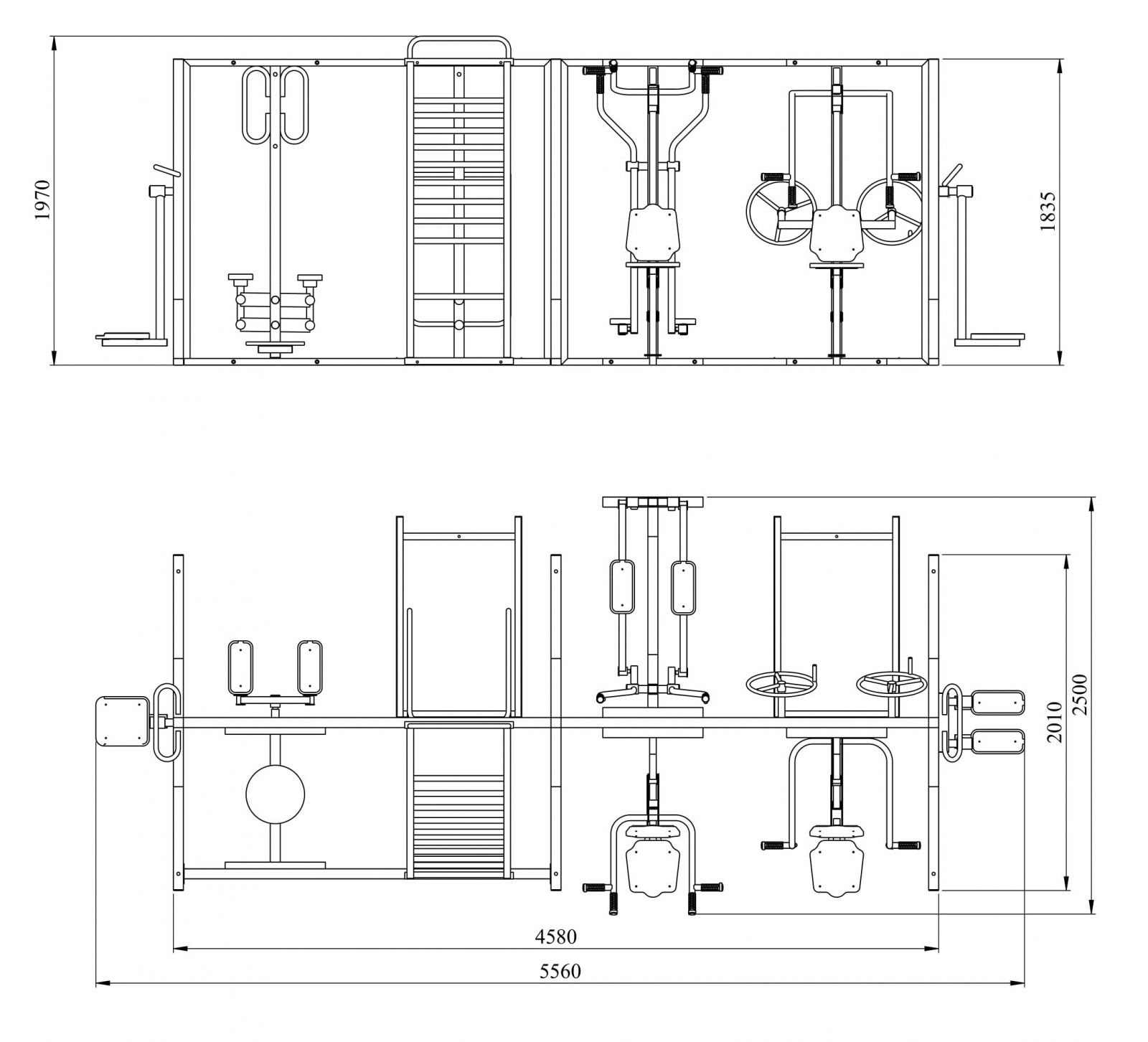 Комплекс с уличными тренажерами УТИ1 Air Gym YTR001