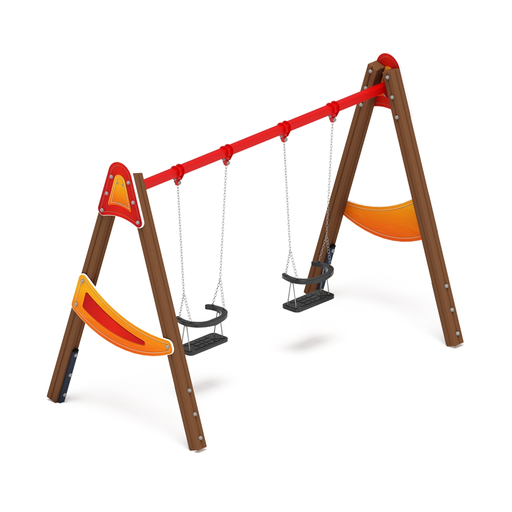 Качели Д2 двойные (Счастливое детство) ИО 12.Д.01.01.01-П