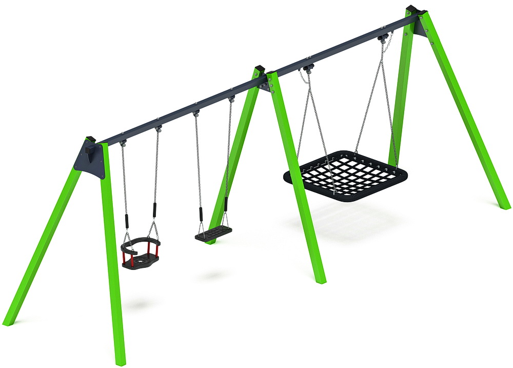 Качели М3 тройные ИО 13.М.06.03.01.01-02 (зеленые)