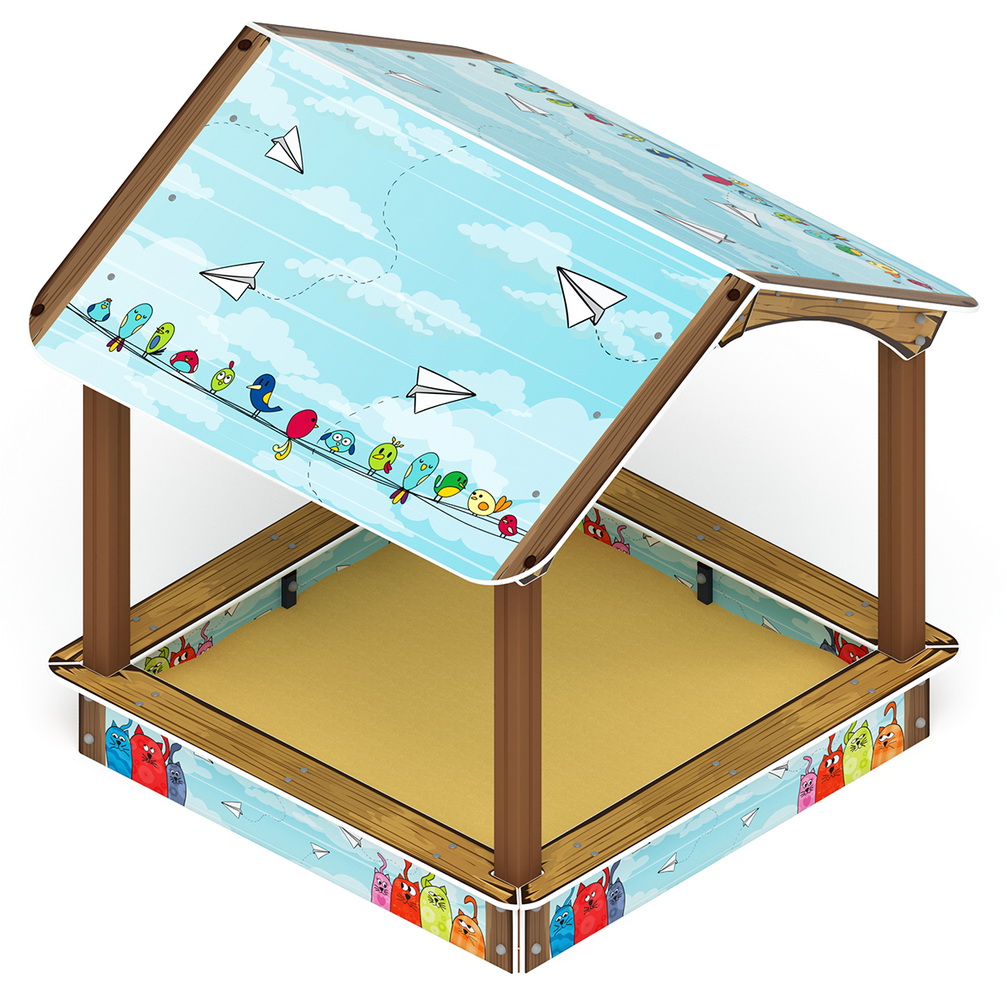 ДОМИК песочный дворик с навесом (Коты) ИО 6.01.02-02