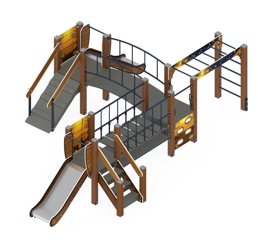 КАРАПУЗ (Эко) детский игровой комплекс ДИК 1.001.08-02 (H=750)