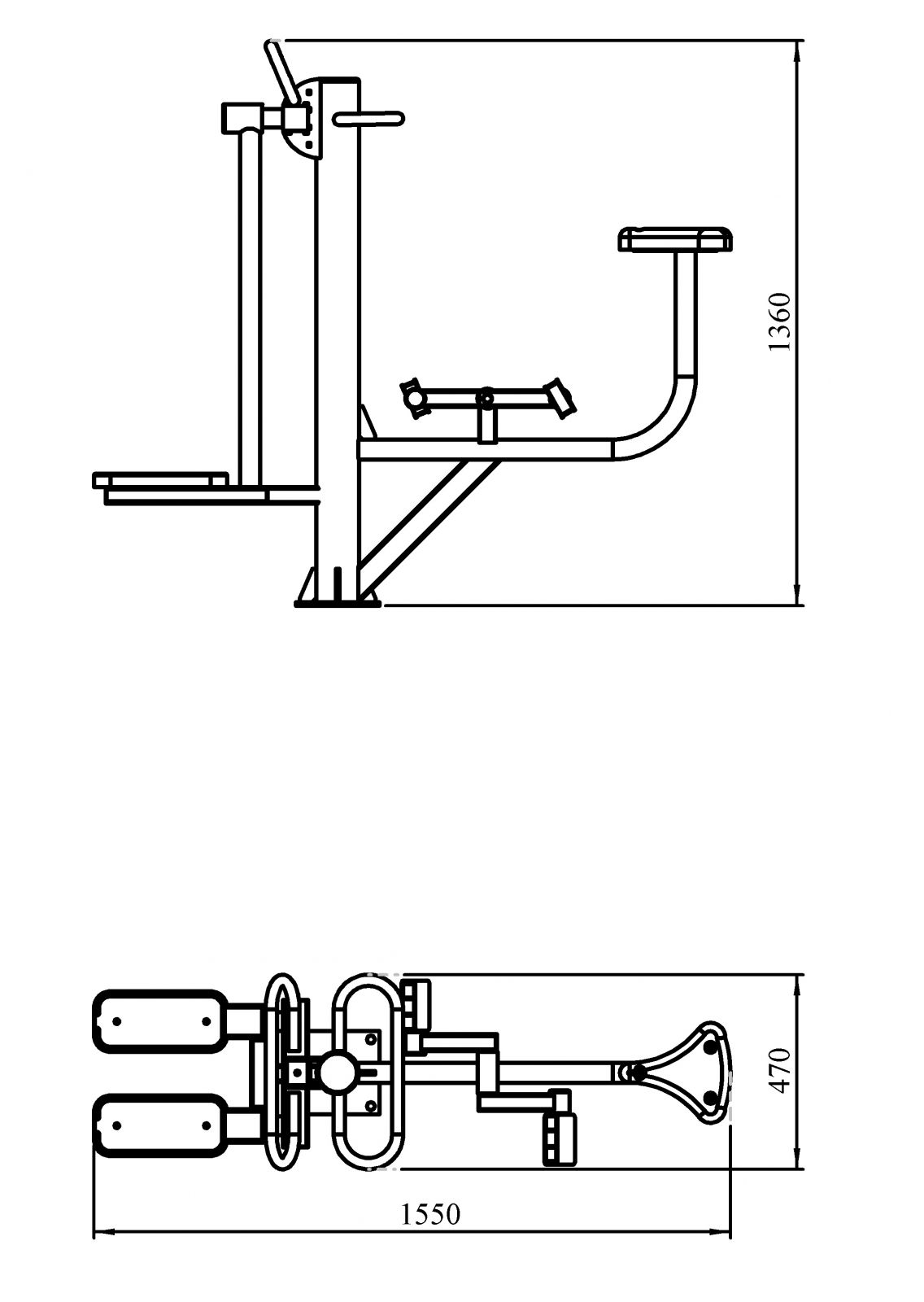 Уличный тренажер Велосипед + Хипс Air Gym YT84