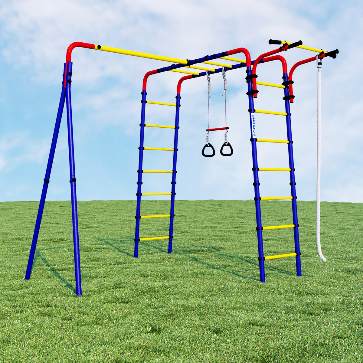 Спортивно-игровой комплекс ROMANA Веселая лужайка-2 R.103.25.04 (+ 1.Д-26.00 Качели фанерные)