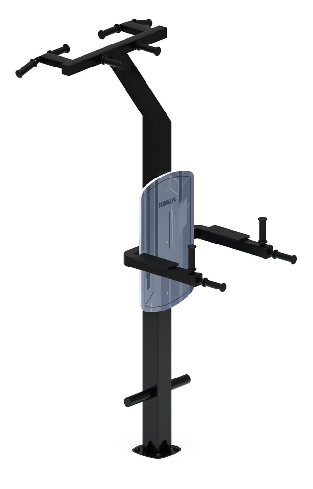 Тренажер уличный ДВОЙНОЙ ТУРНИК (серый) СТ 012-13