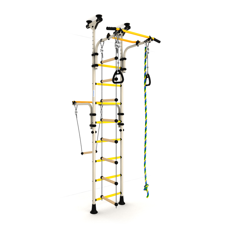 Детский спортивный комплекс ДСКМ "Олимпиец-1" (ДСКМ-2-8.06.Т1.490.01-22) обливные белый антик/золото