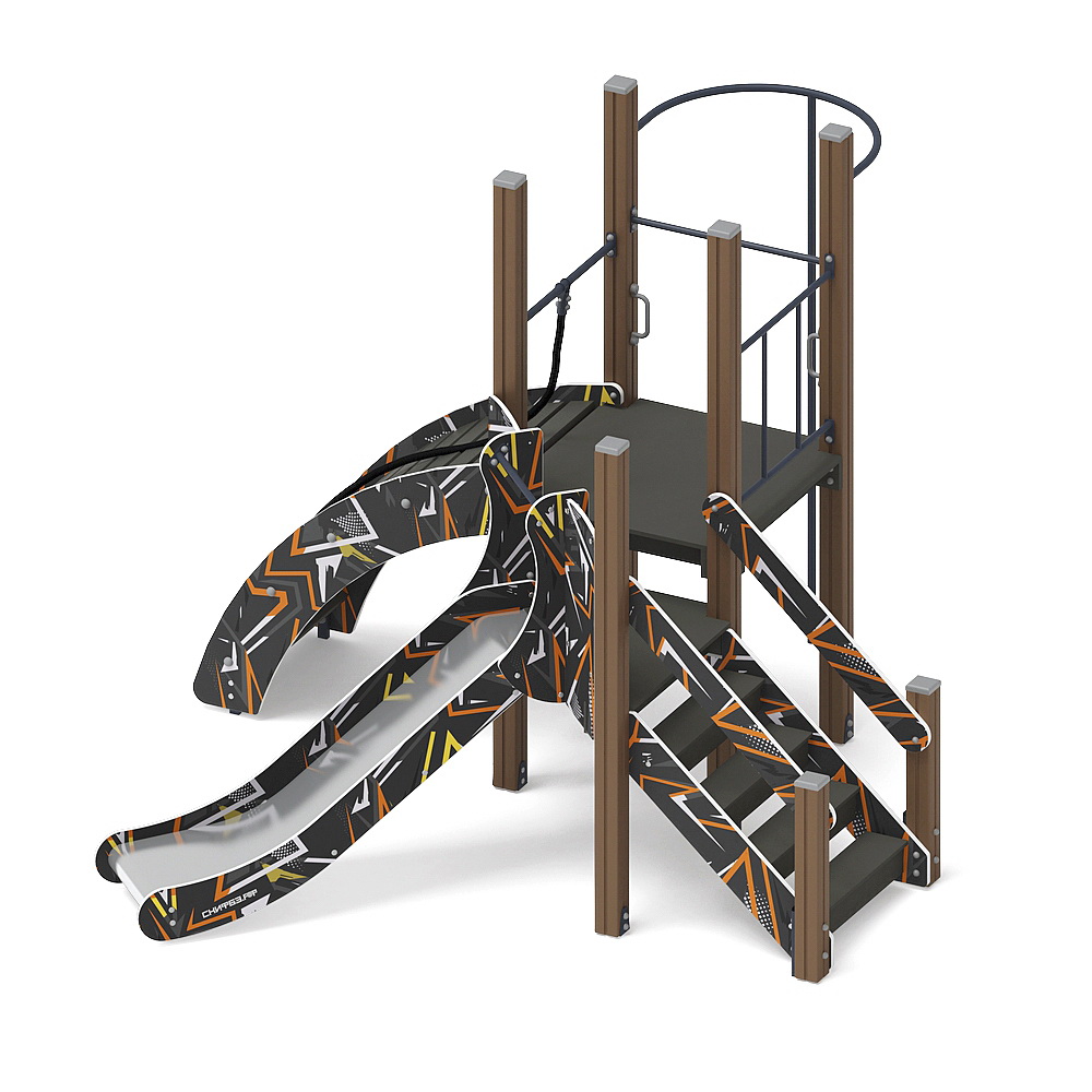 СПОРТ (Техно-оранжевый) детский игровой комплекс ДИК 1.06.01-02 (H=900)