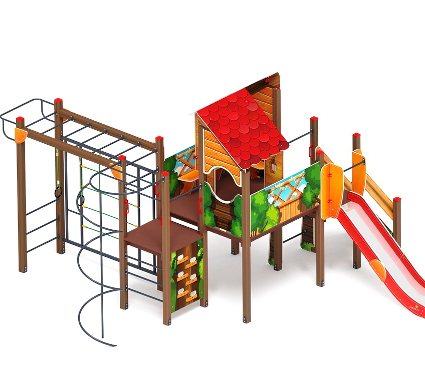 ТЕРЕМОК детский игровой комплекс ДИК 2.07.02-01 (H=1200)