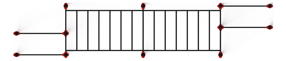 Уличный атлетический комплекс ВОРКАУТ 26 (108) низкий