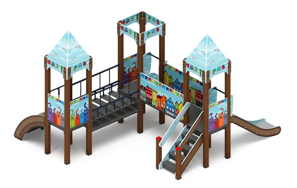 КОРОЛЕВСТВО (Коты) детский игровой комплекс ДИК 1.15.03-21 (H=900)