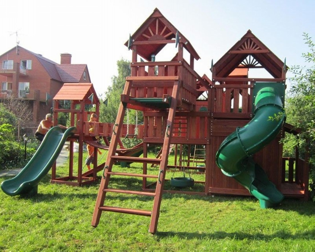 Детская деревянная игровая площадка МЕТРОПОЛИС