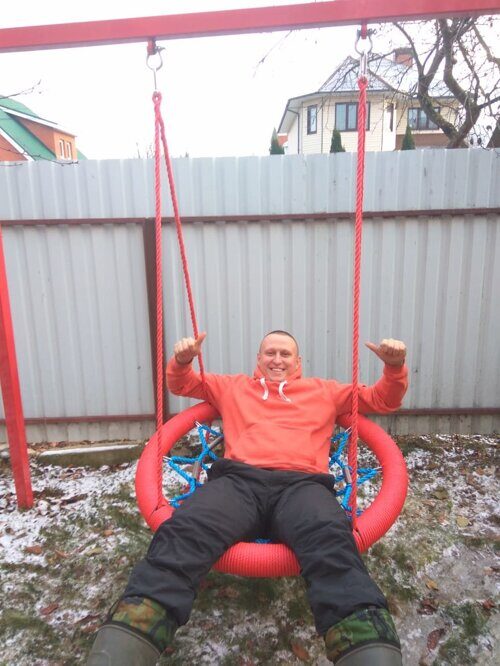 Качели-гнездо ХИТ 120 см общественные на канатах