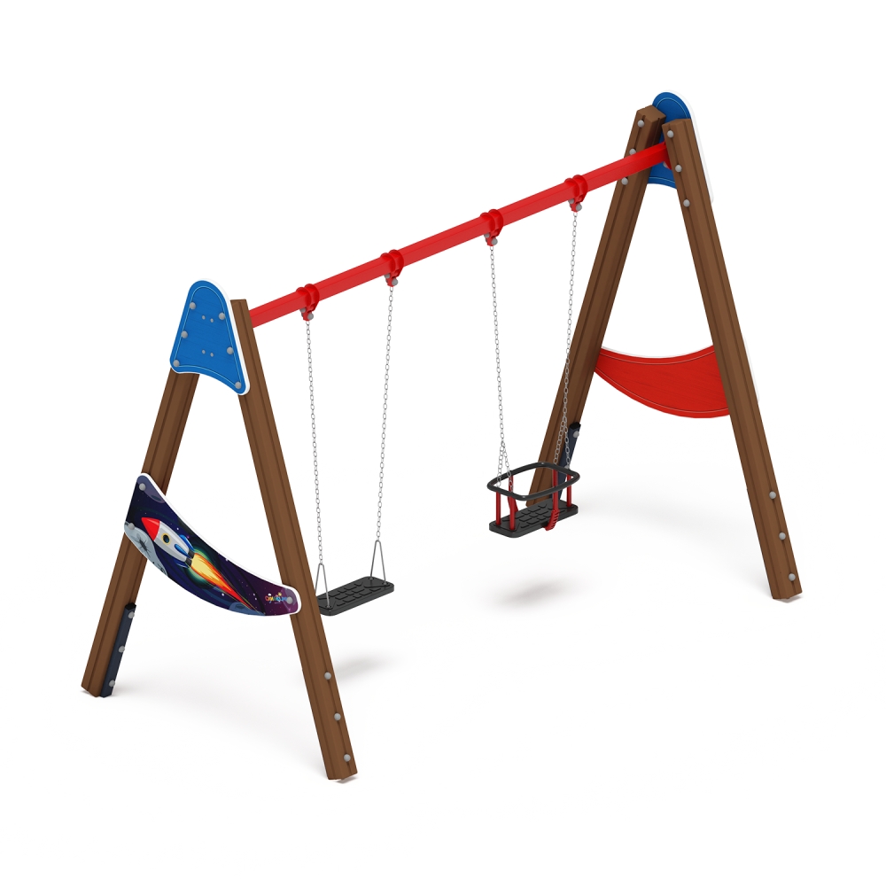 КОСМОПОРТ качели Д2 двойные ИО 12.Д.03.04.02-П