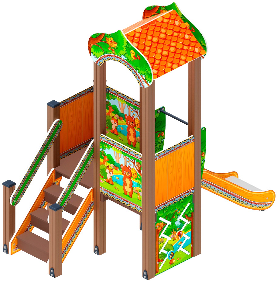ПОЛЯНКА детский игровой комплекс ДИК 1.16.02-01 (H=900)