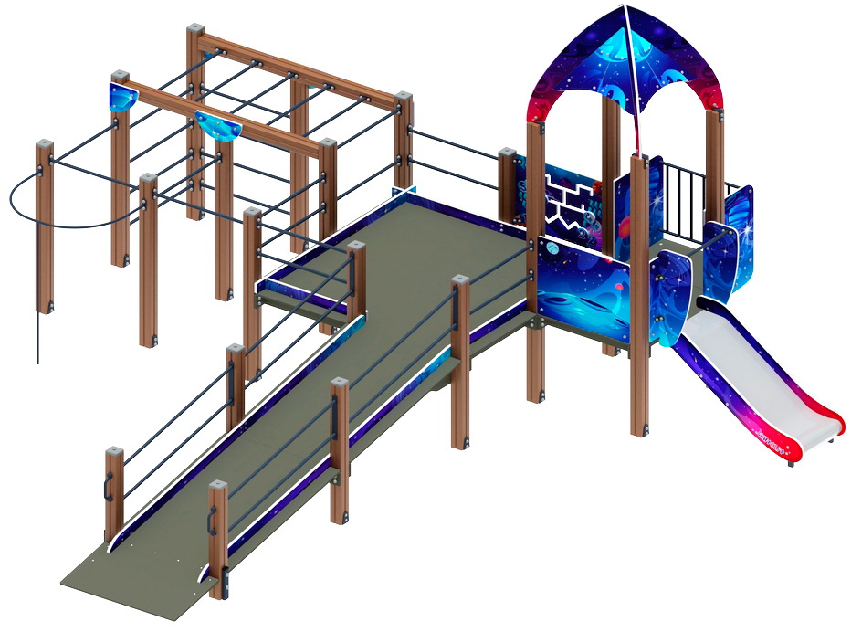 Детский спортивный комплекс ЗАБОТА КОСМОПОРТ (H=750) ДОВ 20.14.02-01