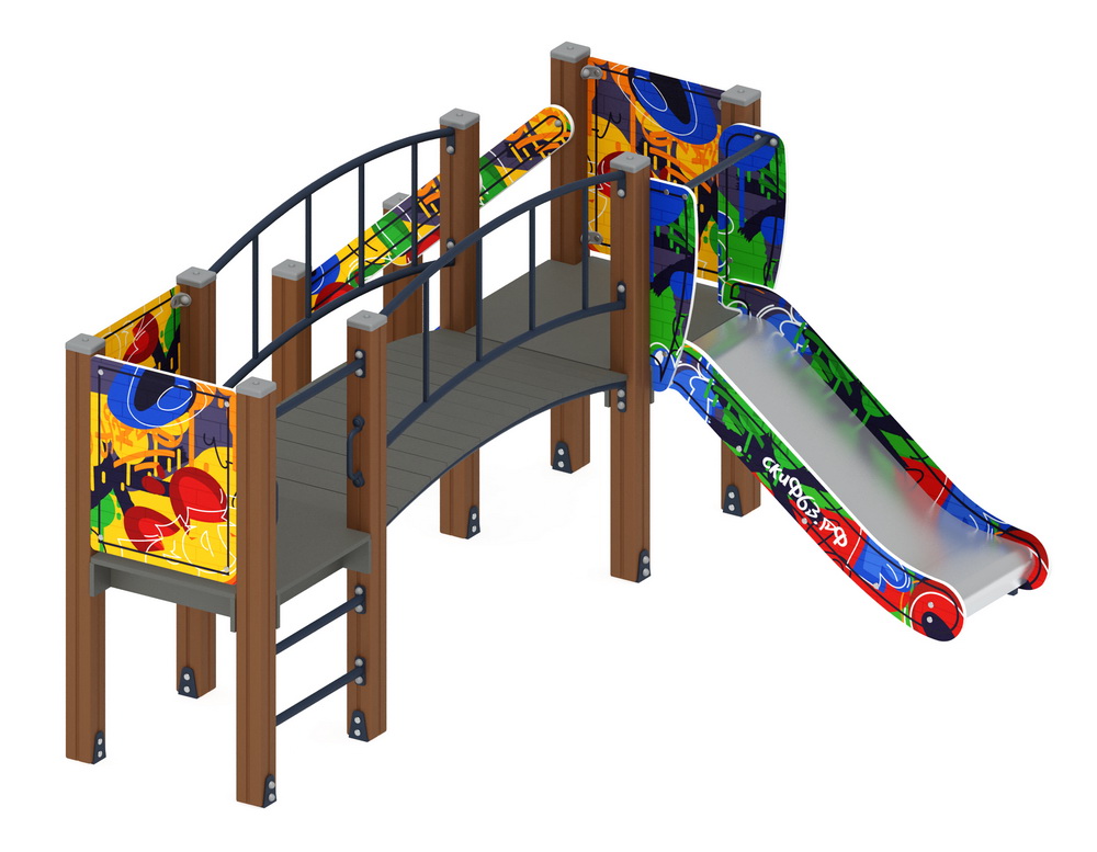 КАРАПУЗ (Граффити) детский игровой комплекс ДИК 1.001.03-03 (Н=750)