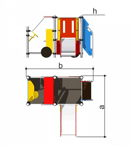 Игровой комплекс Машинка с горкой «Romana 111.09.00»