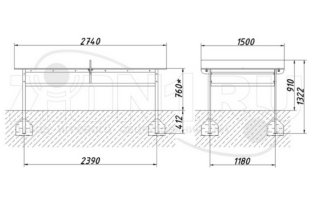 Теннисный стол ZION М2 (СЭ143)
