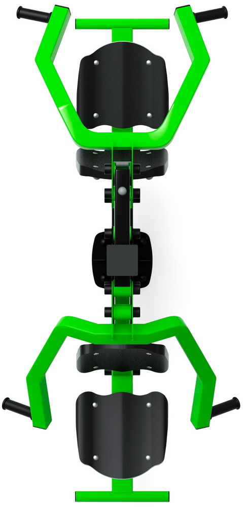 Уличный тренажер ТЯГА ВЕРХНЯЯ+ЖИМ ОТ ГРУДИ (зеленый) СТ 027-12