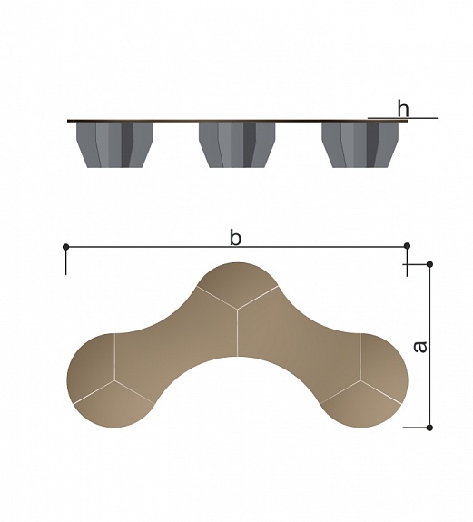 Скамья модульная (фанера) Romana 302.33.01
