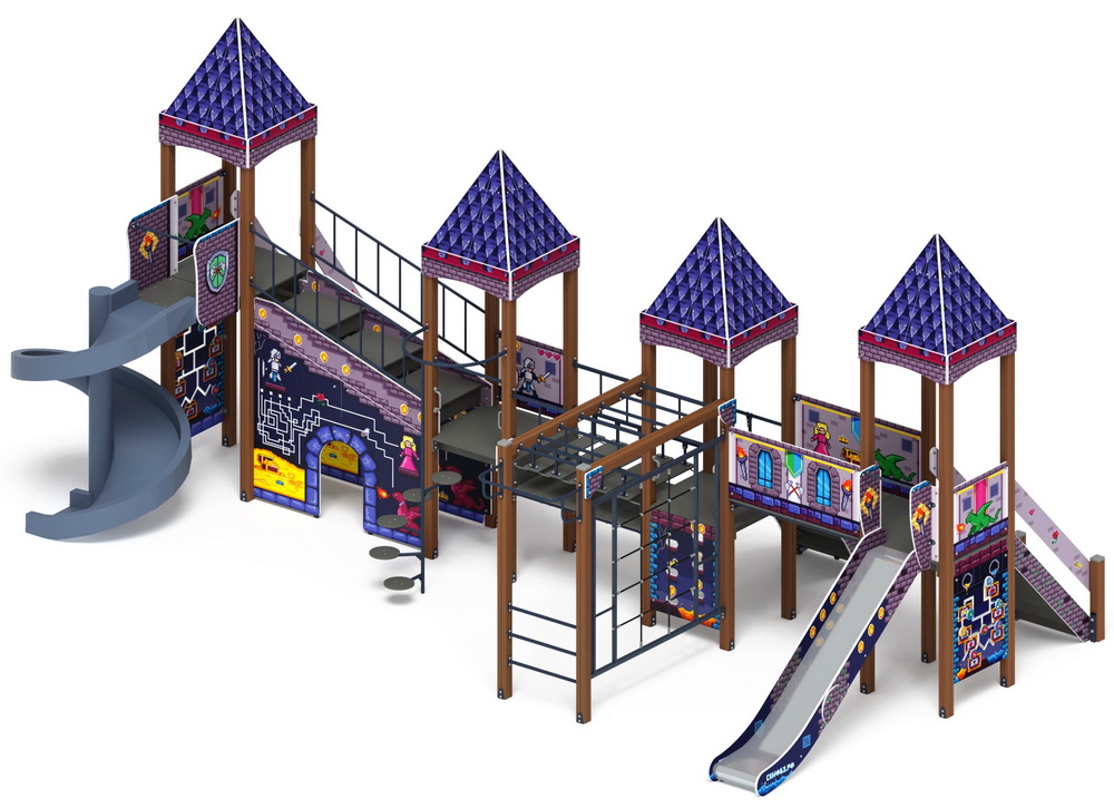 ЗАМОК детский игровой комплекс ДИК 2.18.10-03 (H=1500, H=2000)