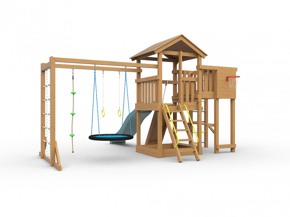 Детская игровая площадка Лео Макси с гнездом (окрашенная)