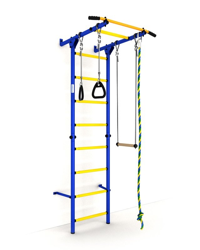 Детский спортивный комплекс ДСКМ "Карусель S1" (ДСКМ-2С-8.06.Г3.490.01-13) сине/жёлтый