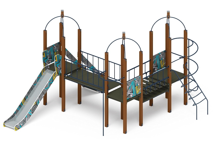 НАВИНА (Техно-голубой) детский игровой комплекс ДИК 2.09.06-01 (Н=1500)