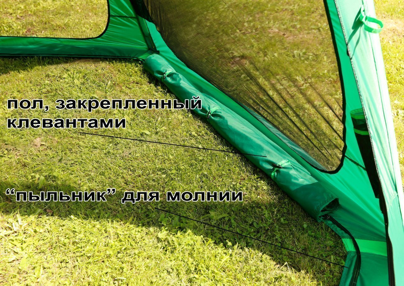 Летняя палатка-шатер ЛОТОС 5 Опен Эйр (1 вход; стеклокомпозитный каркас)