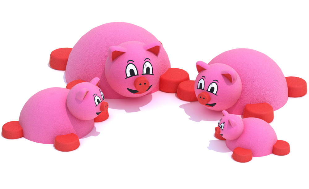 Резиновая 3D-фигура ZION Свинка (для парков и детских площадок)