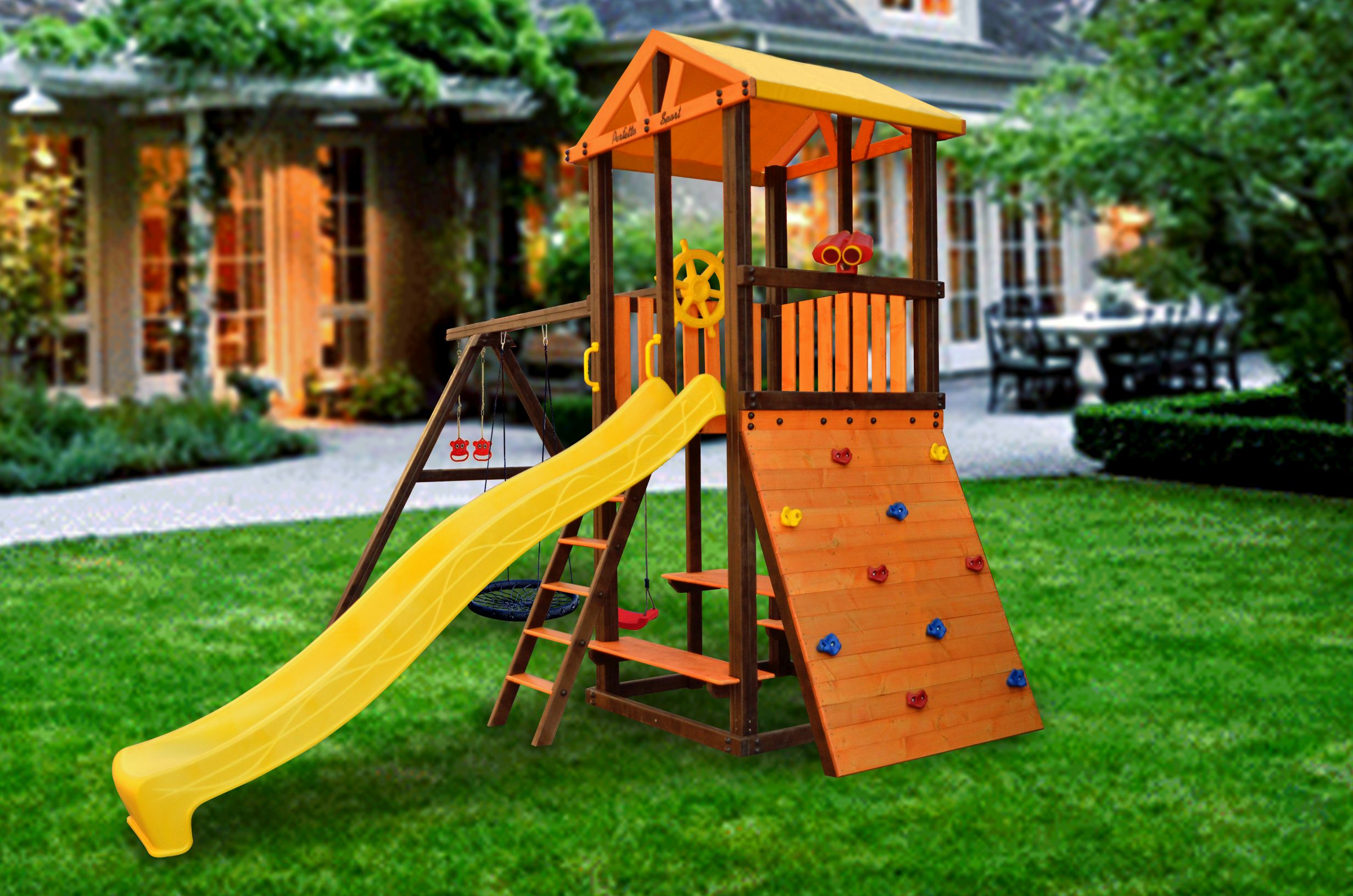 Игровой комплекс Perfetto sport «Bari-5» + качели "Паутина"