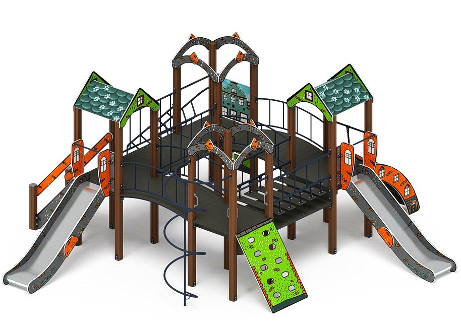 ДВОРИК ДЕТСТВА (Город) детский игровой комплекс ДИК 2.01.4.01-01 (H=1200)