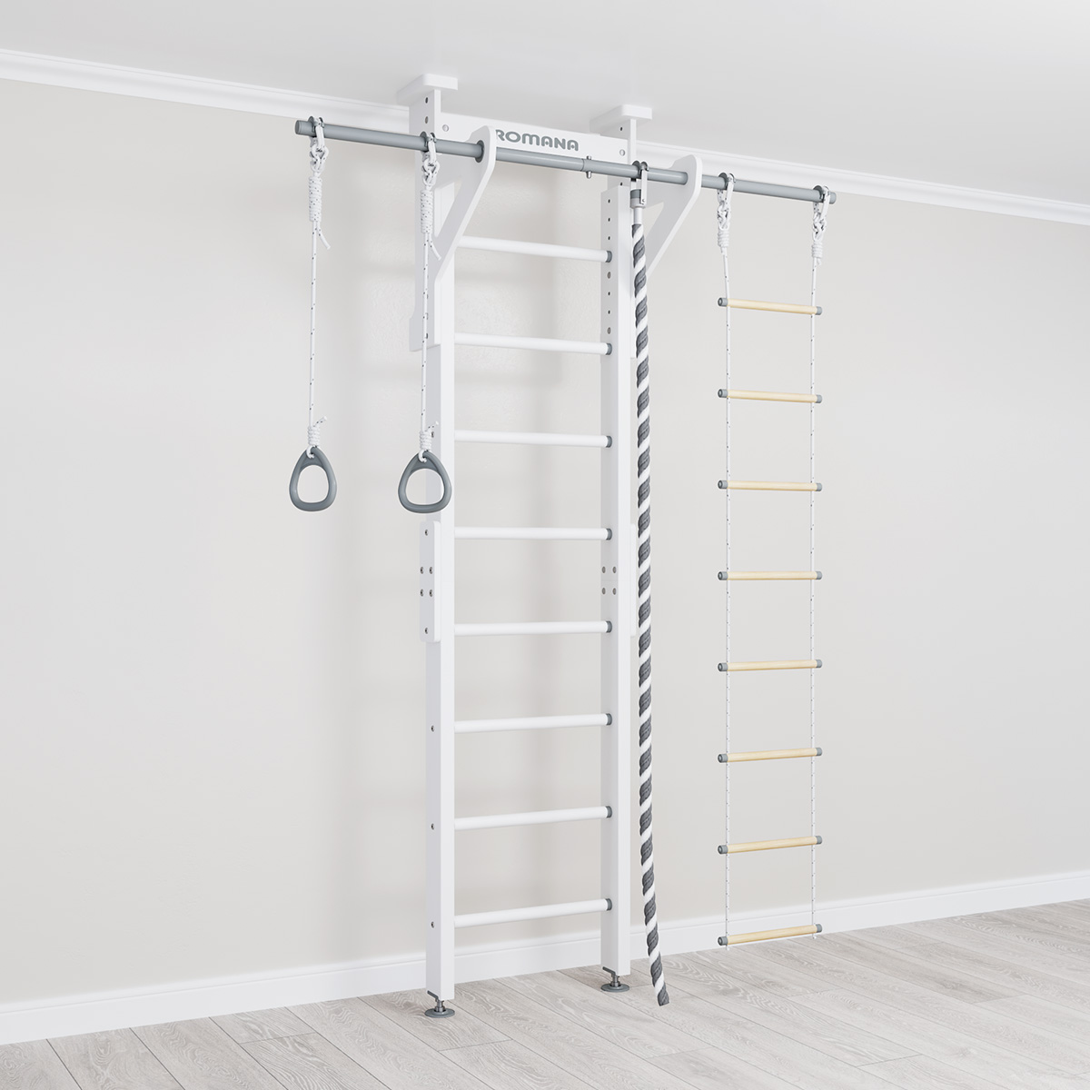 Шведская стенка деревянная ECO 2.1 Romana (02.21.8.14.500.08.01) белый