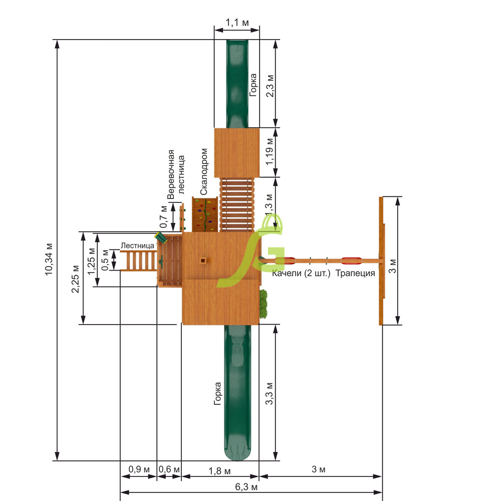 Детская площадка IgraGrad Великан 2 (Макси)
