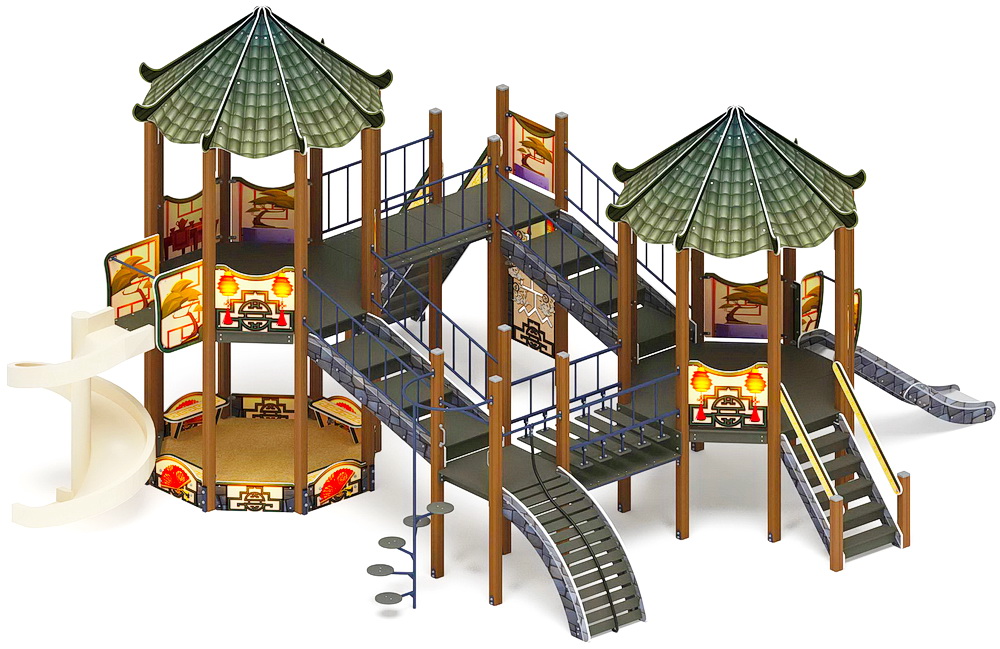 КАРНАВАЛ детский игровой комплекс ДИК 2.22.04-02 (H=2000, H=1200)