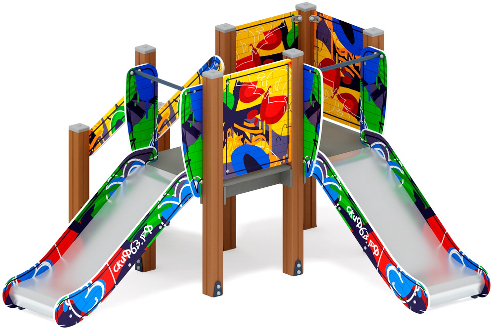 МАЛЫШ горка двойная (Н=750) ИО 41.01.02-03