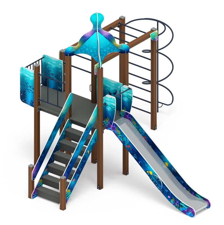 МОРСКОЙ детский игровой комплекс ДИК 2.17.01-01 (H=1500)