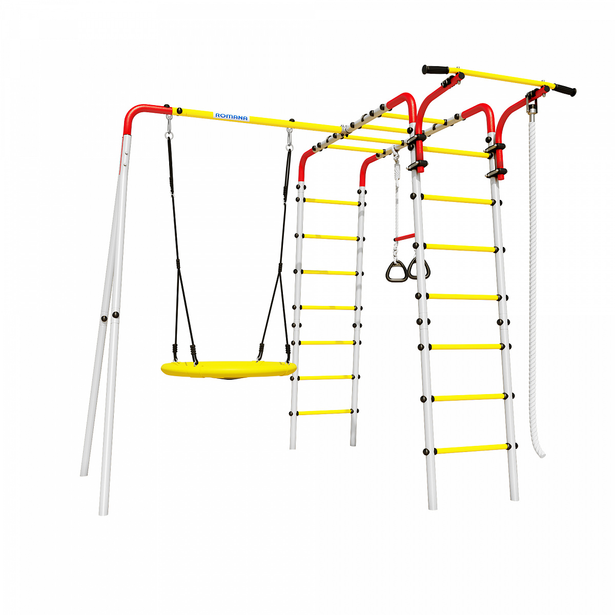 Детский спортивный комплекс для дачи ВЕСЕЛАЯ ЛУЖАЙКА-2 Romana R.103.25.04 (качели-гнездо)
