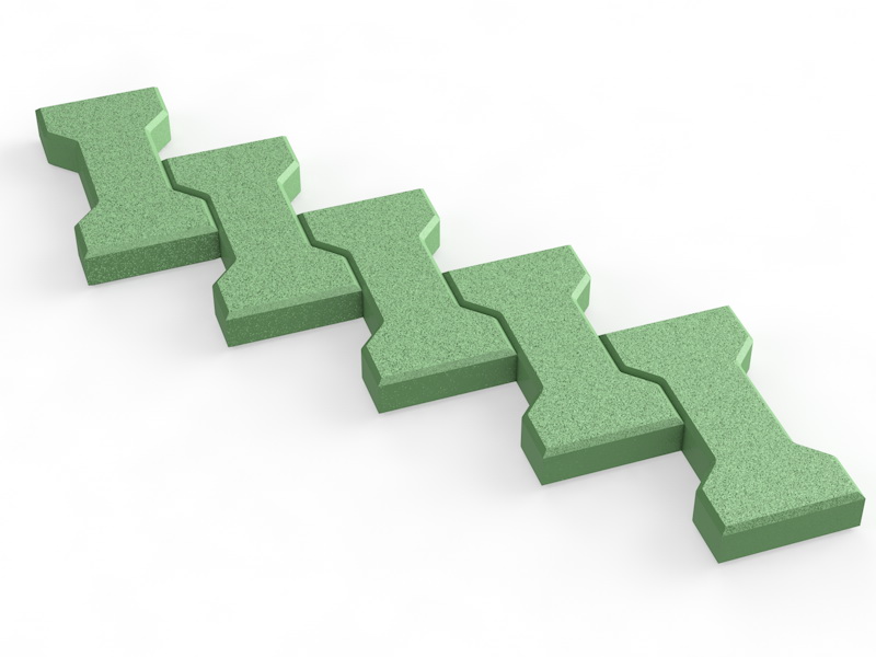 Брусчатка резиновая «Катушка», толщ. 40 мм (8.112)